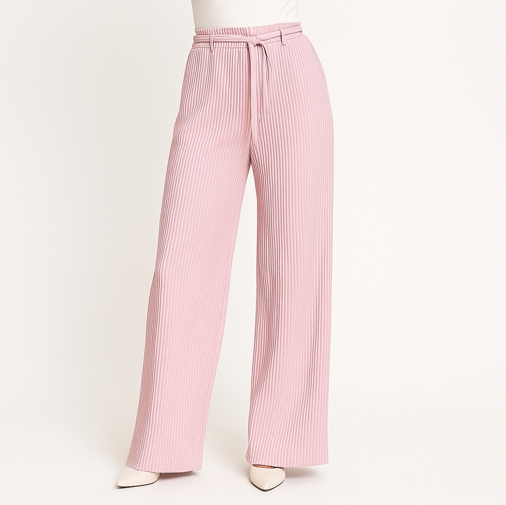 New Elegant Pink Pleated Women's Pants Size Small